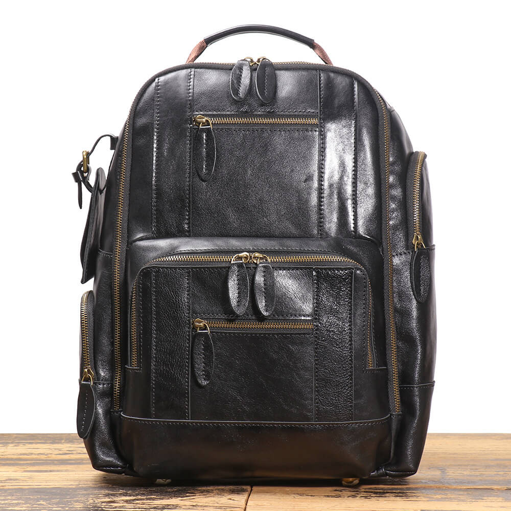Vintage Leather Work Backpack – Babylon Leather - Babylon LeatherBabylon LeatherLJ039 - Black