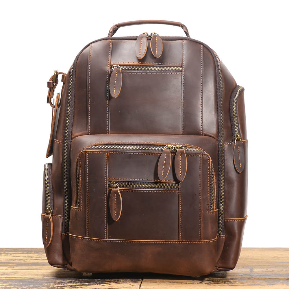 Vintage Leather Work Backpack – Babylon Leather - Babylon LeatherBabylon LeatherLJ039 - Dark Brown