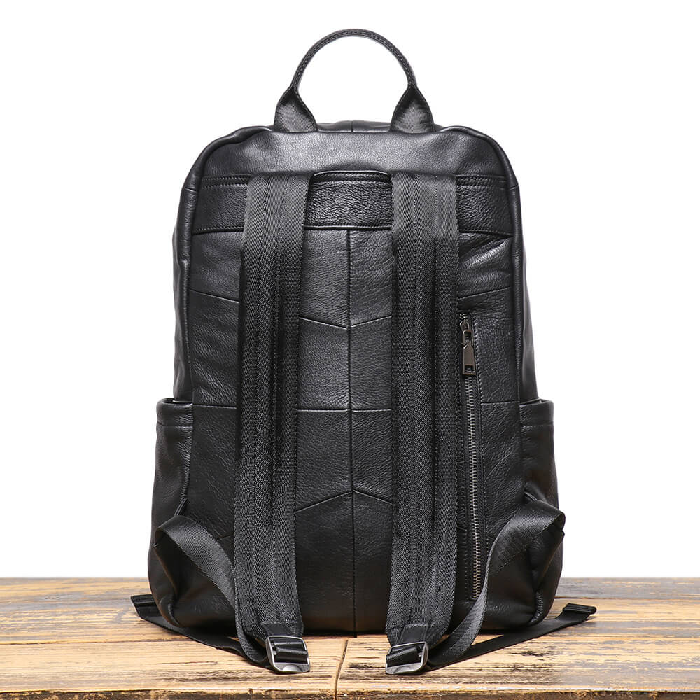 Vintage Men’s Leather Rucksack Backpack – Babylon Leather - Babylon LeatherBabylon LeatherLJ154-Black