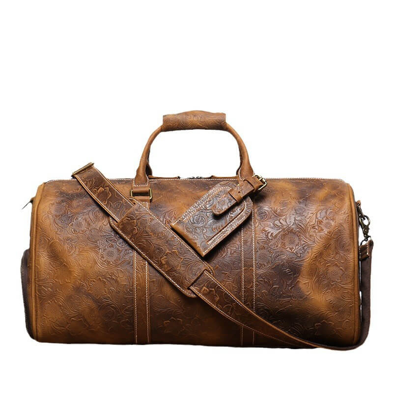 Vintage Style Leather Carry - On Duffel Bag for Men – Babylon Leather - Babylon LeatherBabylon LeatherLJ021 - Brown