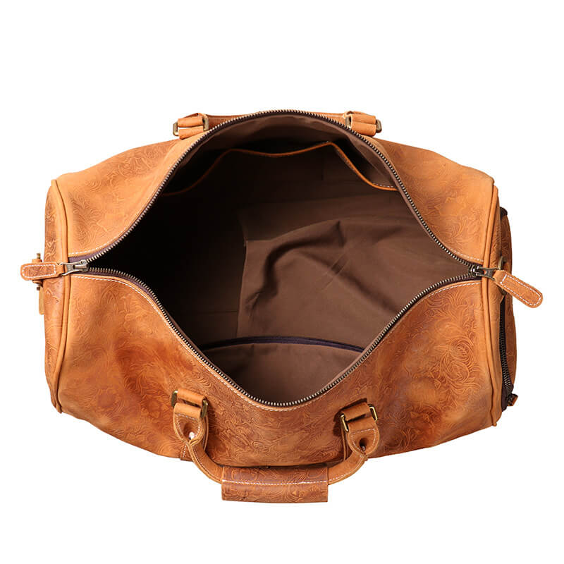 Vintage Style Leather Carry - On Duffel Bag for Men – Babylon Leather - Babylon LeatherBabylon LeatherLJ021 - Brown