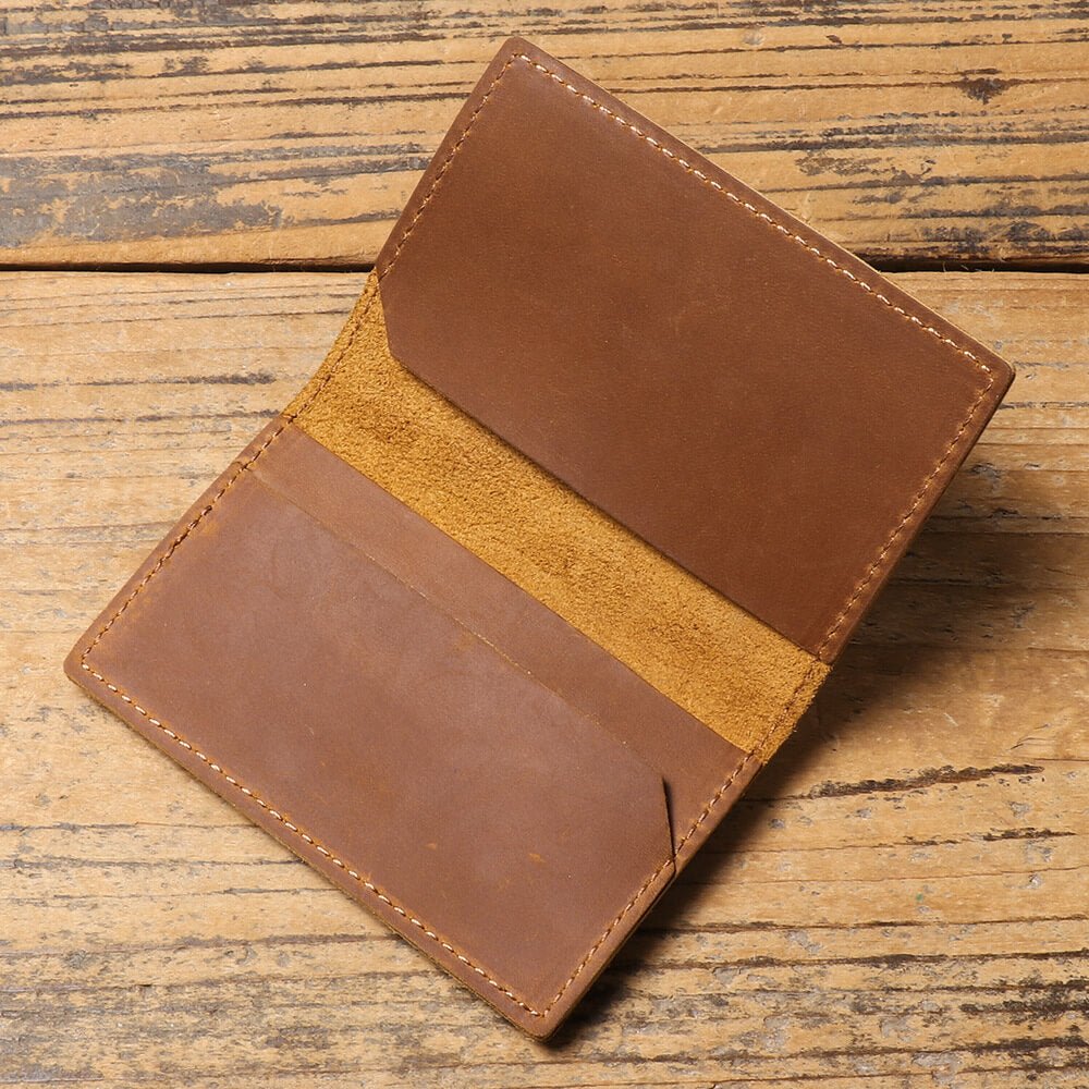 Vintage Top - Grain Leather Billfold Wallet for Daily Carry – Babylon Leather - Babylon LeatherBabylon LeatherLJ131-Brown