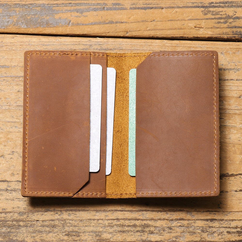 Vintage Top - Grain Leather Billfold Wallet for Daily Carry – Babylon Leather - Babylon LeatherBabylon LeatherLJ131-Brown