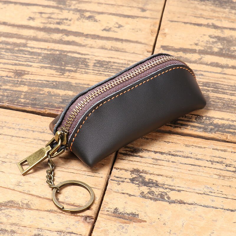 Vintage Top - Grain Leather Key Holder Pouch – Babylon Leather - Babylon LeatherBabylon LeatherLJ118-Black