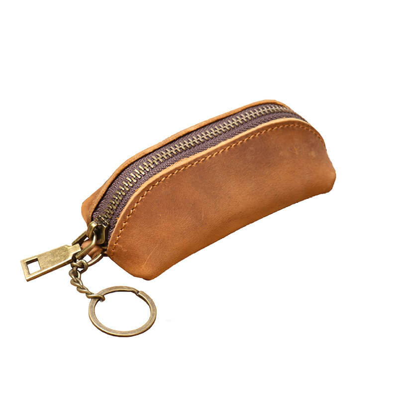 Vintage Top - Grain Leather Key Holder Pouch – Babylon Leather - Babylon LeatherBabylon LeatherLJ118-Brown