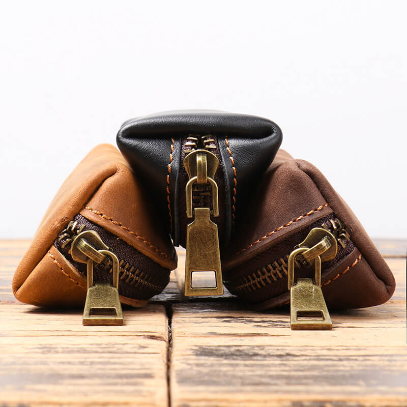 Vintage Top - Grain Leather Key Holder Pouch – Babylon Leather - Babylon LeatherBabylon LeatherLJ118-Brown