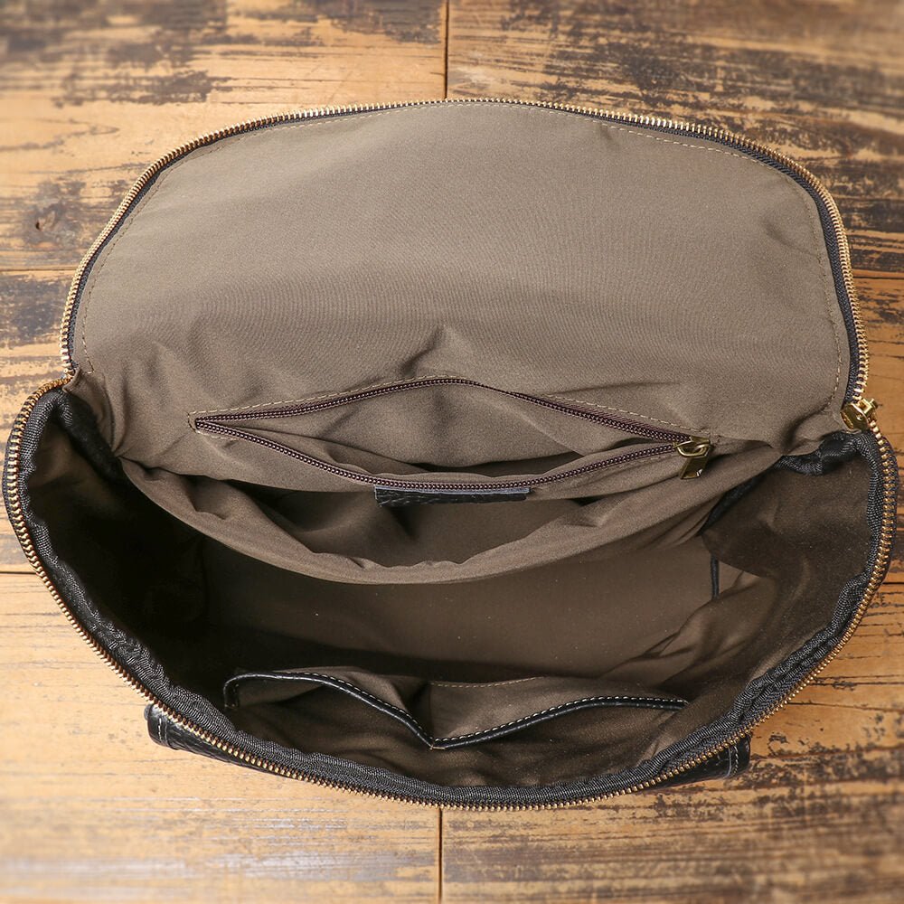 Vintage Top Grain Leather Men’s Backpack – Babylon Leather - Babylon LeatherBabylon LeatherLJ098-Black