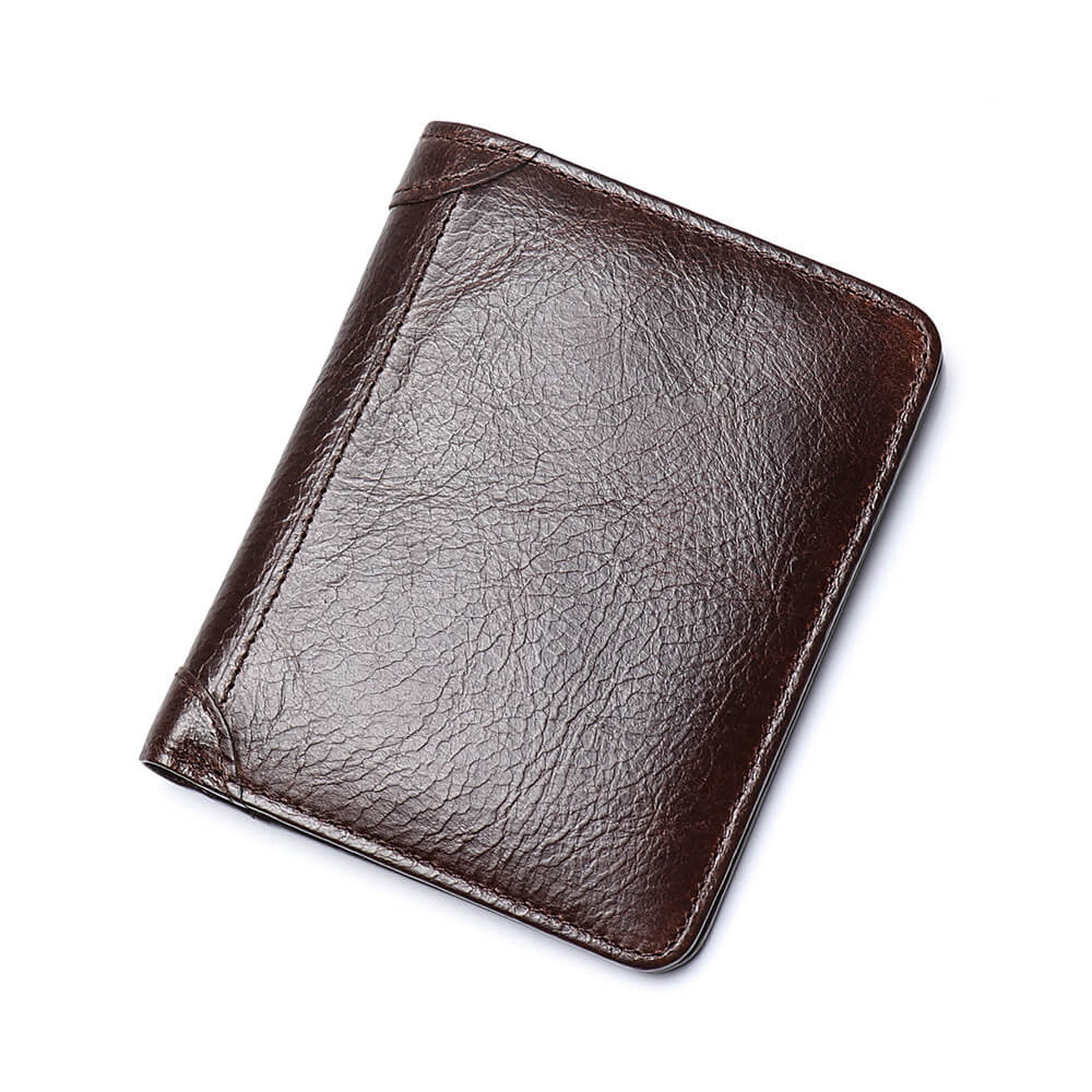 🎁 Vintage Top Grain Leather RFID Wallet – Babylon Leather - Babylon LeatherBabylon LeatherLJ088 - Coffee