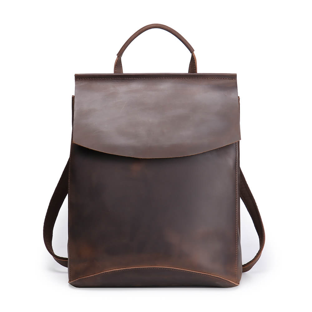 Vintage Top - Grain Leather Tote Backpack – Babylon Leather - Babylon LeatherBabylon LeatherLJ112-Dark Brown