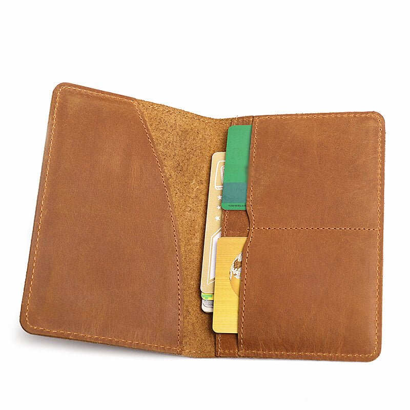Vintage Travel Top - Grain Leather ID Case & Passport Holder – Babylon Leather - Babylon LeatherBabylon LeatherLJ132-Brown