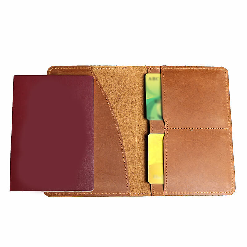 Vintage Travel Top - Grain Leather ID Case & Passport Holder – Babylon Leather - Babylon LeatherBabylon LeatherLJ132-Brown