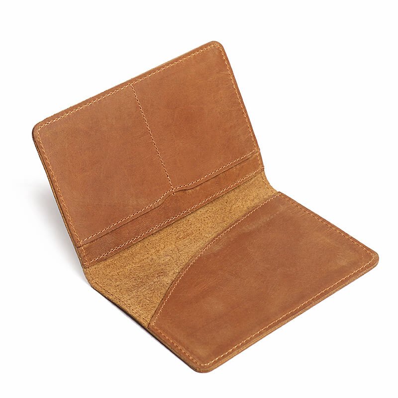 Vintage Travel Top - Grain Leather ID Case & Passport Holder – Babylon Leather - Babylon LeatherBabylon LeatherLJ132-Brown