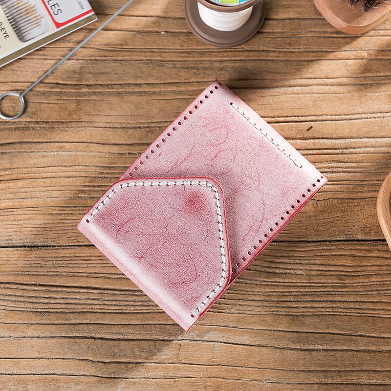 Vintage Waxed Leather Driver License Holder DIY Kit – Babylon Leather - Babylon LeatherBabylon LeatherLZ62-Red-Fog Wax Leather