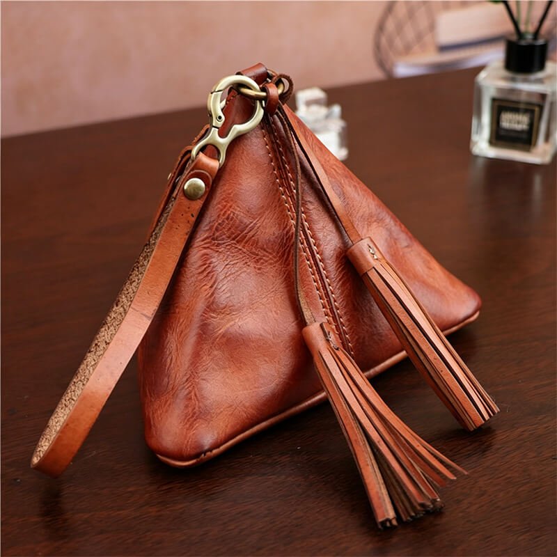 Vintage Zongzi - Shaped Leather Coin Purse – Babylon Leather - Babylon LeatherBabylon LeatherLLZ11-Brown