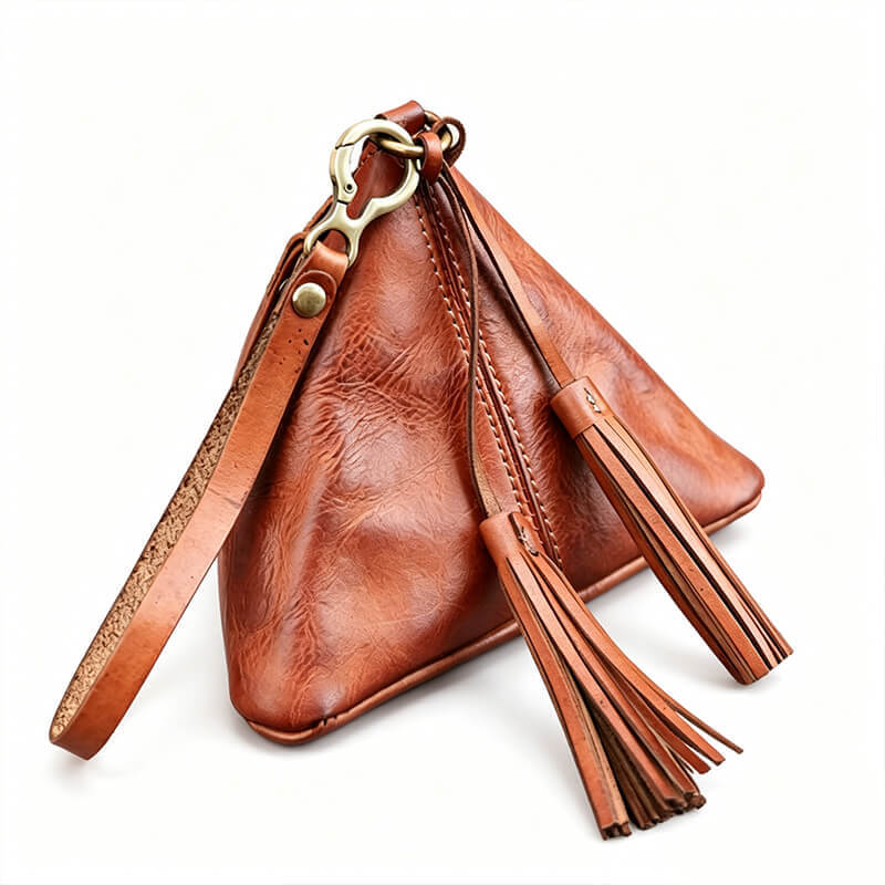 Vintage Zongzi - Shaped Leather Coin Purse – Babylon Leather - Babylon LeatherBabylon LeatherLLZ11-Brown