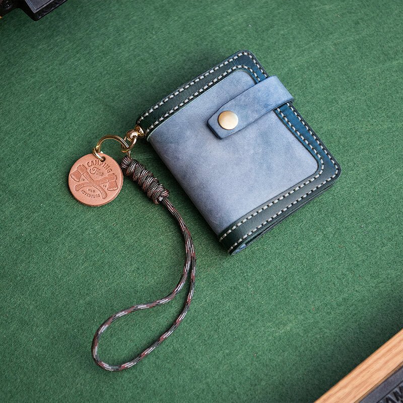 Wallet DIY Leather Kit with Hand Sanitizer Strap — Babylon Leather - Babylon LeatherBabylon LeatherLZ59-Blue-Veg Tanned Leather