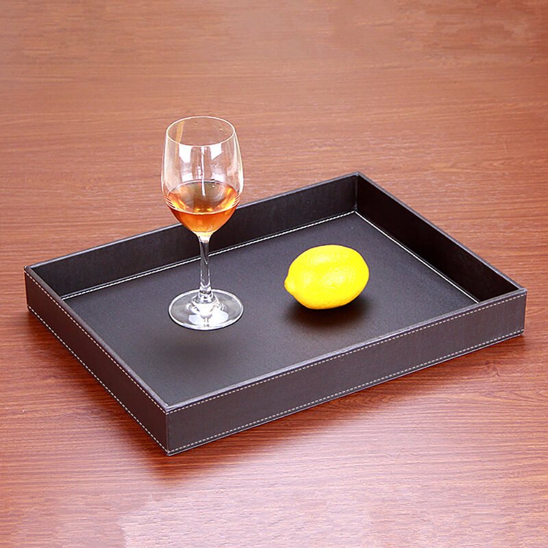 Waterproof Rectangular Serving Tray, 2 Sizes – Babylon Leather - Babylon LeatherBabylon LeatherRH02-Coffee-Small-Without Holes