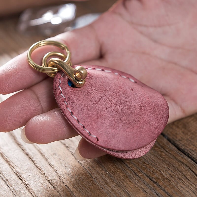 Waxed Leather Access Card Keychain DIY Kit – Babylon Leather - Babylon LeatherBabylon LeatherLZ71-Red