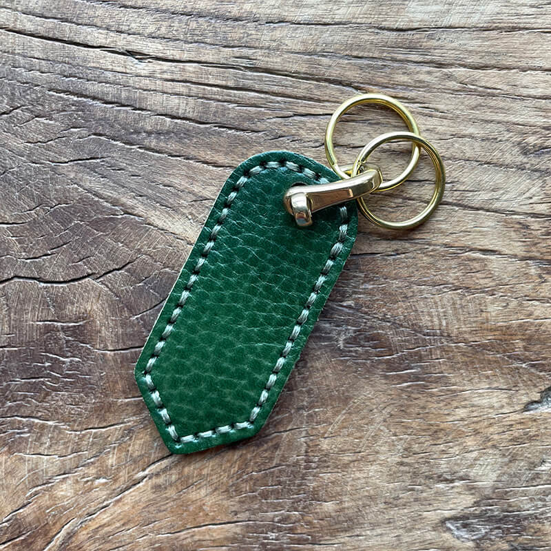 Waxed Leather DIY Keychain Craft Kit – Babylon Leather - Babylon LeatherBabylon LeatherLZ70-Green-Soft Cowhide