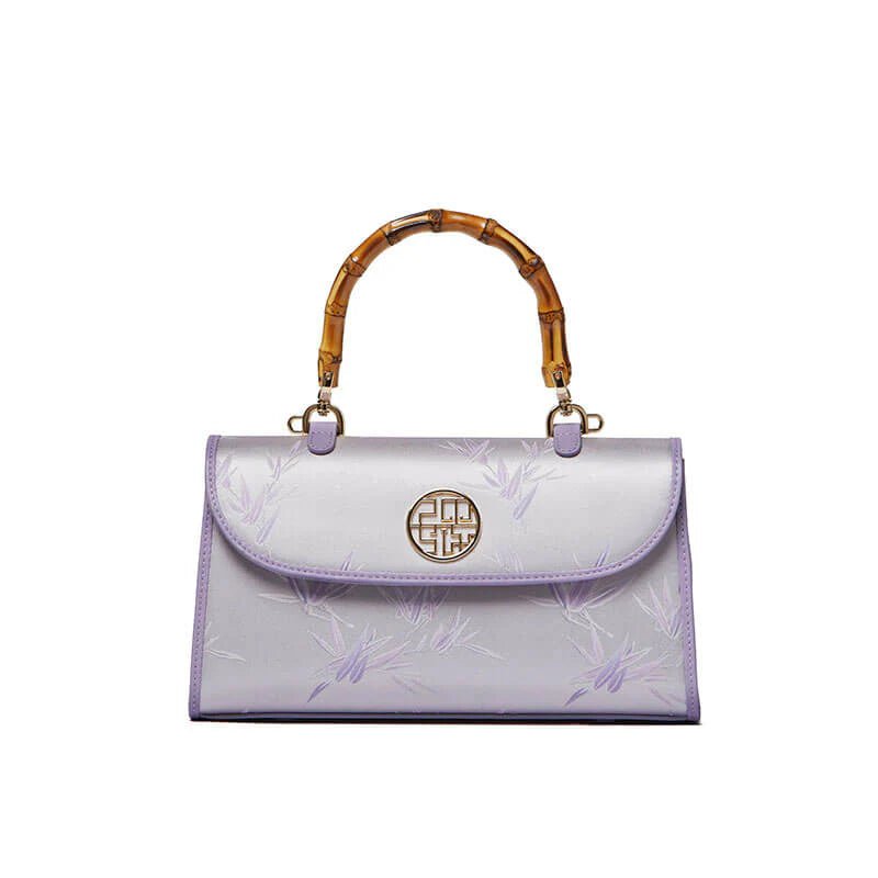 Whispering Bamboo Leather and Silk Handbag – Babylon Leather - Babylon LeatherBabylon LeatherTX050-Purple