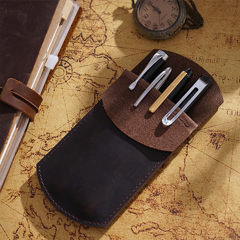 Wide Leather Pen Sleeve – Babylon Leather - Babylon LeatherBabylon LeatherAN32-Brown