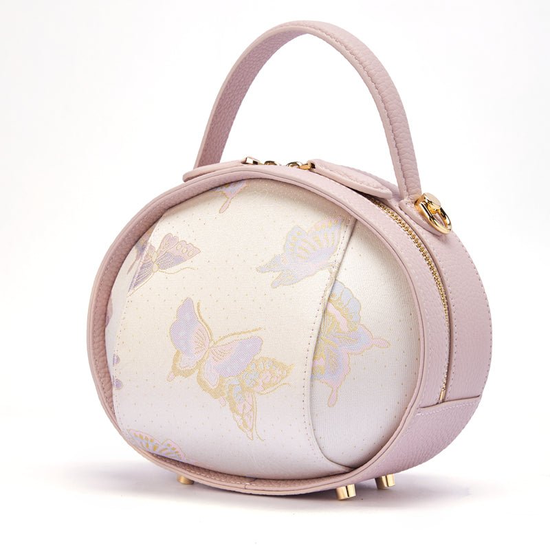 Wings of Dawn Leather and Silk Shoulder Handbag – Babylon Leather - Babylon LeatherBabylon LeatherTX232-Pink