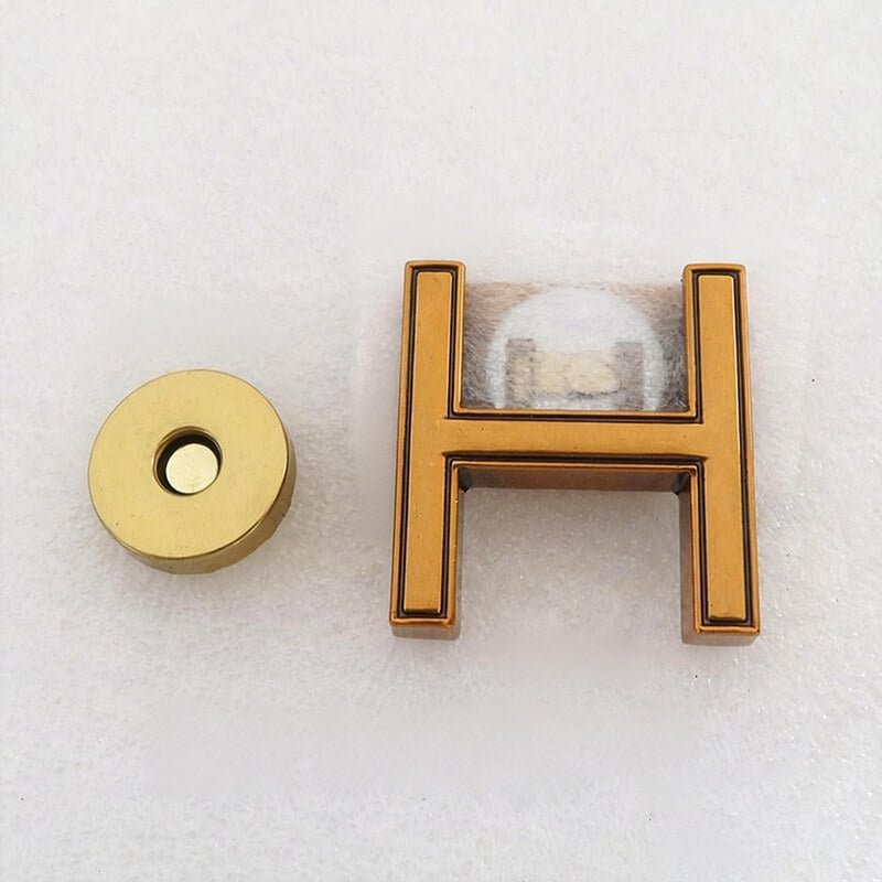Women’s Bag Magnetic Closure Clasp Magnetically Operated Lock - Babylon LeatherBabylon LeatherMOL-028-Light Gold-H 2-Flat Magnetic Snap