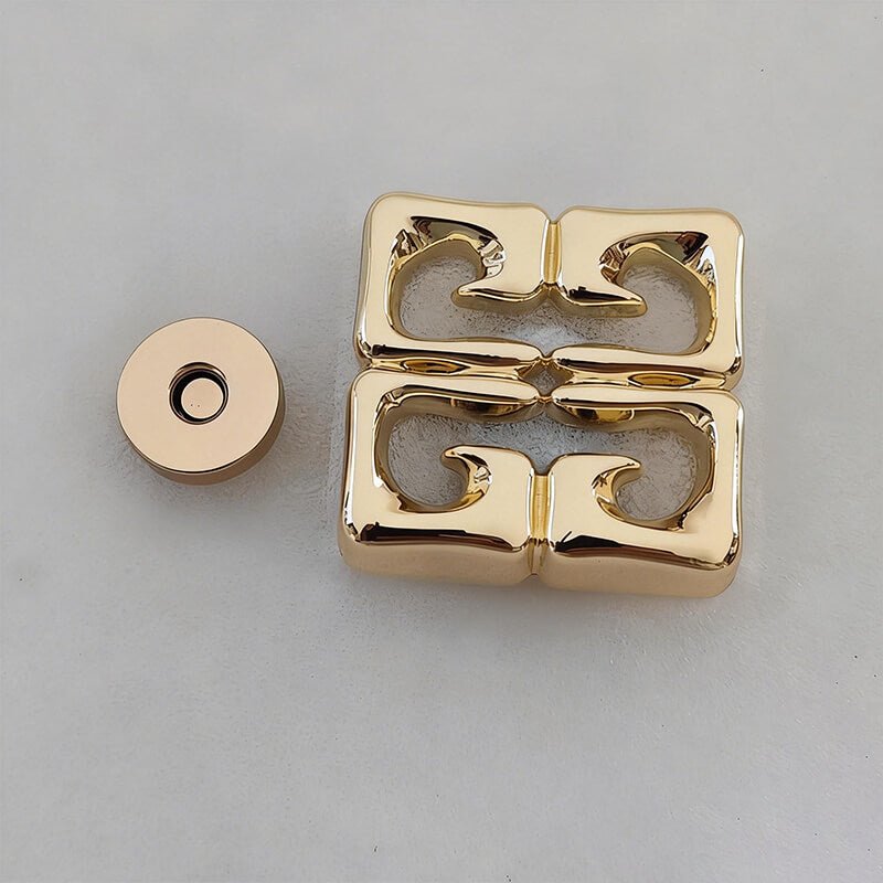 Women’s Bag Magnetic Closure Clasp Magnetically Operated Lock - Babylon LeatherBabylon LeatherMOL-028-Light Gold-I-Flat Magnetic Snap