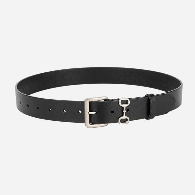 Women's Cowhide Leather Belt with Classic Buckle – Babylon Leather - Babylon LeatherBabylon LeatherDJ03-Black