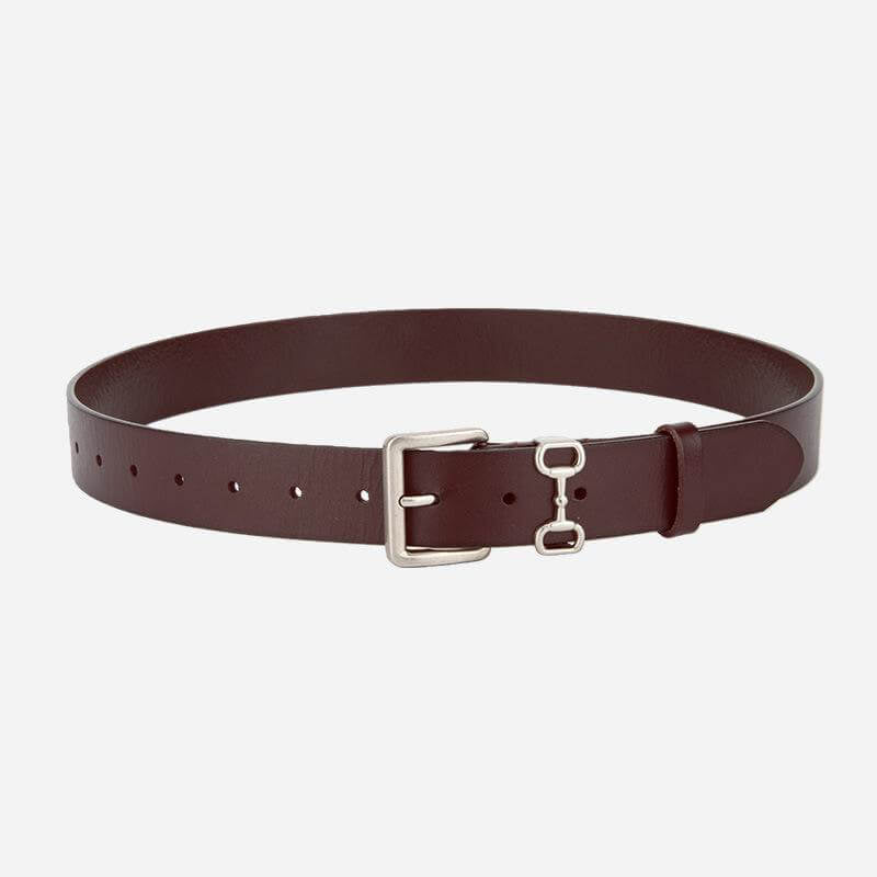 Women's Cowhide Leather Belt with Classic Buckle – Babylon Leather - Babylon LeatherBabylon LeatherDJ03-Coffee