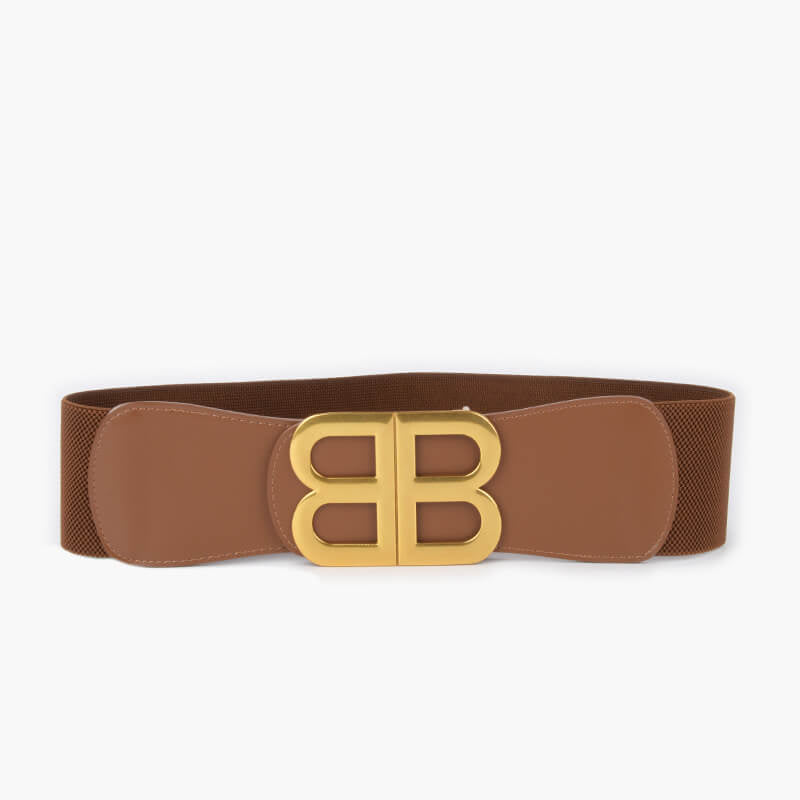 Women's Elastic Split Leather Corset Belt – Babylon Leather - Babylon LeatherBabylon LeatherDJ14-Caramel