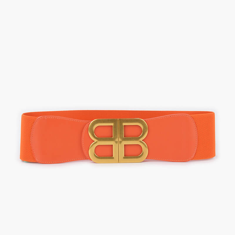 Women's Elastic Split Leather Corset Belt – Babylon Leather - Babylon LeatherBabylon LeatherDJ14-Orange