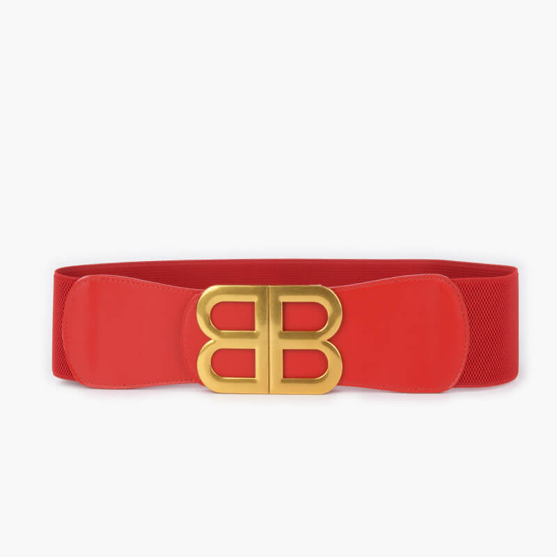Women's Elastic Split Leather Corset Belt – Babylon Leather - Babylon LeatherBabylon LeatherDJ14-Red