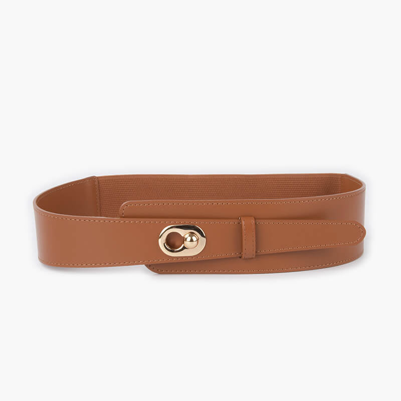 Women's Elastic Split Leather Waist Belt – Babylon Leather - Babylon LeatherBabylon LeatherDJ18-Caramel