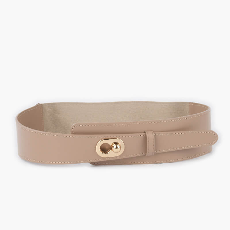 Women's Elastic Split Leather Waist Belt – Babylon Leather - Babylon LeatherBabylon LeatherDJ18-Light Khaki