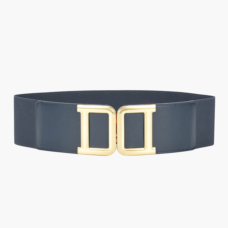 Women's Gold Double - Clasp Wide Leather Corset Belt – Babylon Leather - Babylon LeatherBabylon LeatherDJ17-Blue