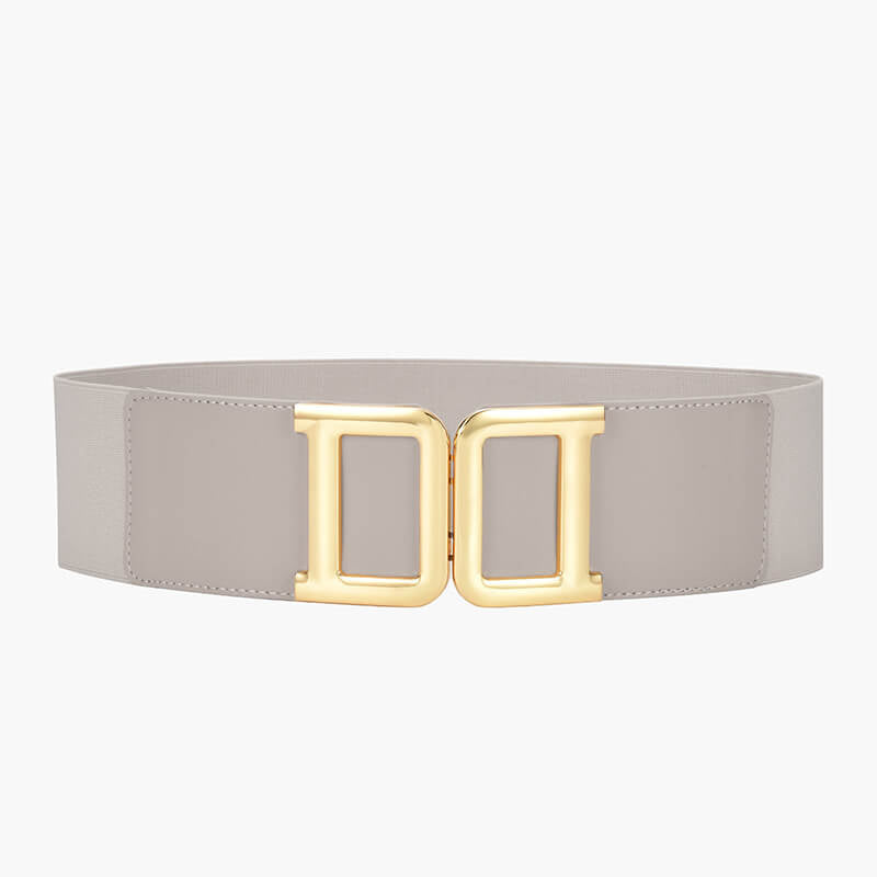 Women's Gold Double - Clasp Wide Leather Corset Belt – Babylon Leather - Babylon LeatherBabylon LeatherDJ17-Light Grey