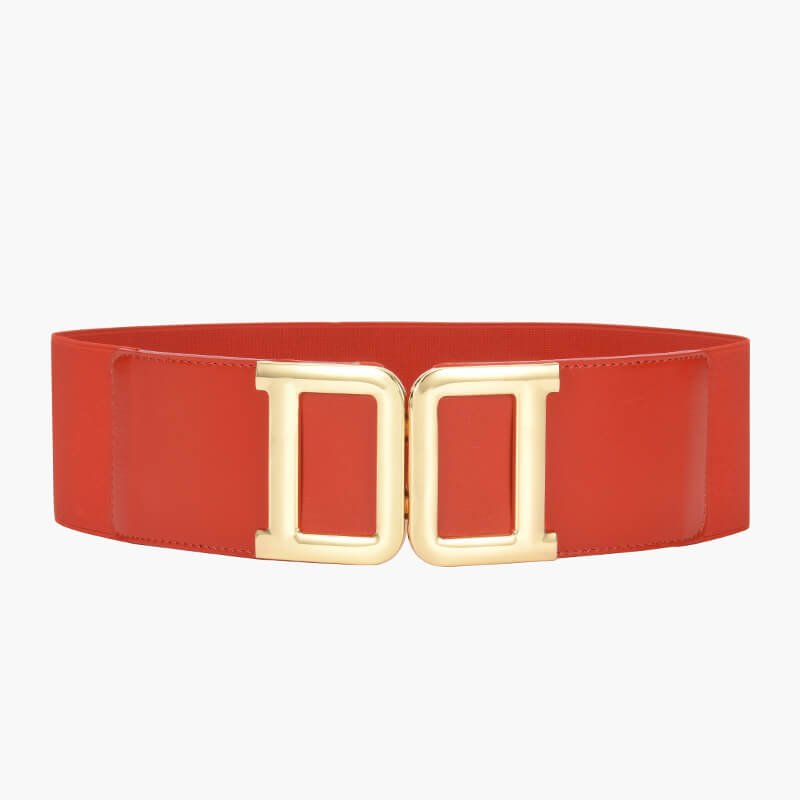 Women's Gold Double - Clasp Wide Leather Corset Belt – Babylon Leather - Babylon LeatherBabylon LeatherDJ17-Red