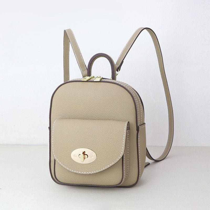 Women’s Leather Backpack DIY Kit – Babylon Leather - Babylon LeatherBabylon LeatherSY16 - Khaki - White