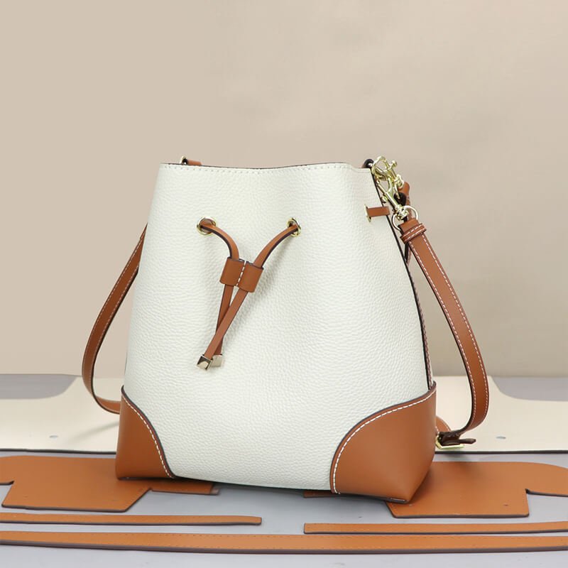 Women’s Leather Drawstring Bucket Bag DIY Kit – Babylon Leather