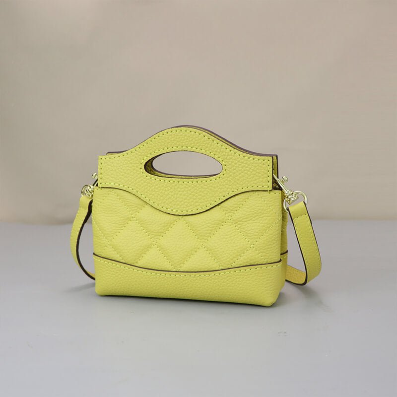 Women’s Leather Nano Top Handle Bag DIY Kit – Babylon Leather - Babylon LeatherBabylon LeatherSY136-Yellow-Color-Matched