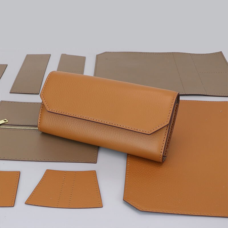 Women’s Long Wallet DIY Kit – Babylon Leather - Babylon LeatherBabylon LeatherSY120-Caramel-Color-Matched