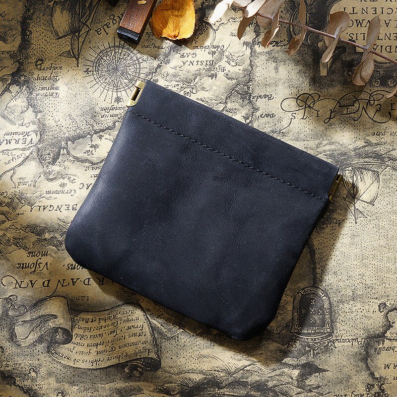 Women's Mini Cosmetic Coin Pouch – Babylon Leather - Babylon LeatherBabylon LeatherAN66-Black