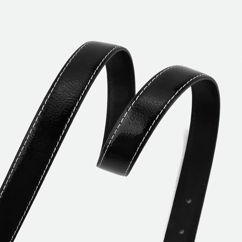 Women's Patent Finish Top - Grain Cowhide Belt – Babylon Leather - Babylon LeatherBabylon LeatherDJ10-White