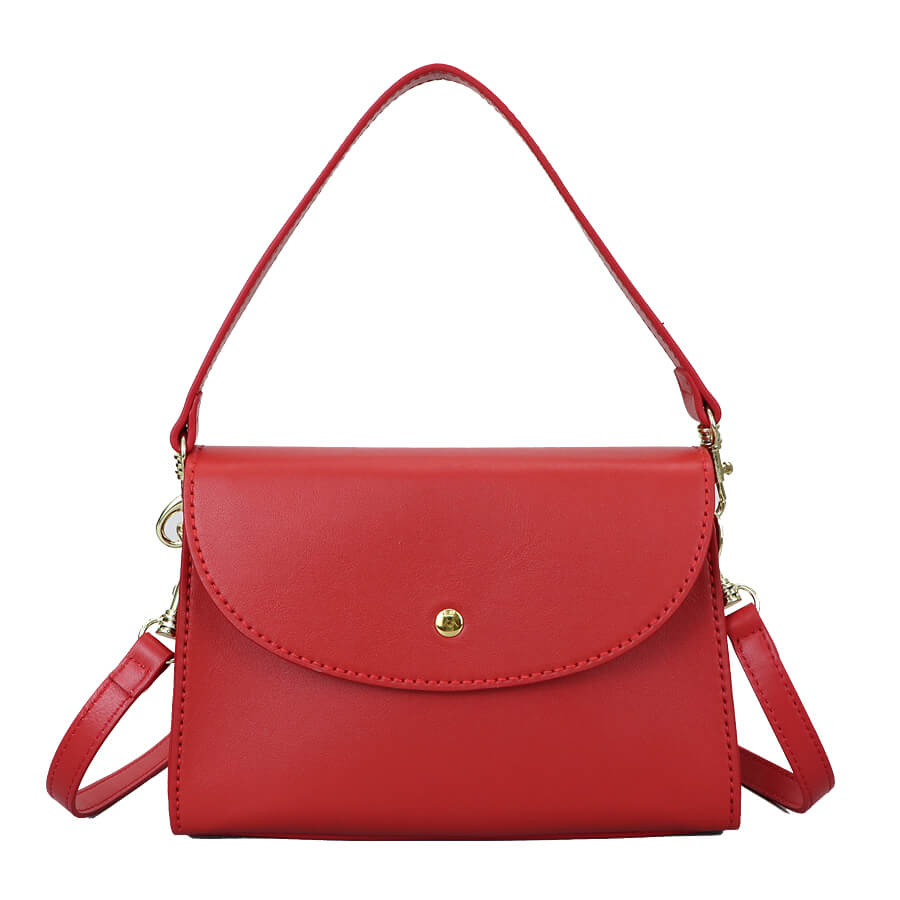 Women’s Red Messenger Bag DIY Kit – Babylon Leather - Babylon LeatherBabylon LeatherSY123-Red-Color-Matched