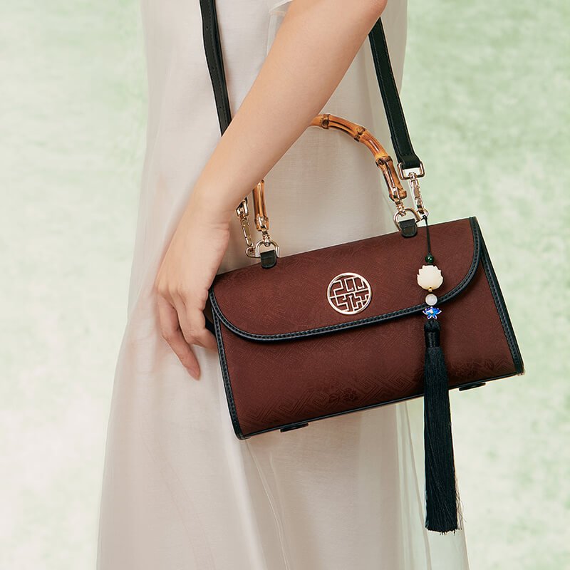 Women’s Silk Refined Mini Handbag – Babylon Leather - Babylon LeatherBabylon LeatherTX008-Dark Brown