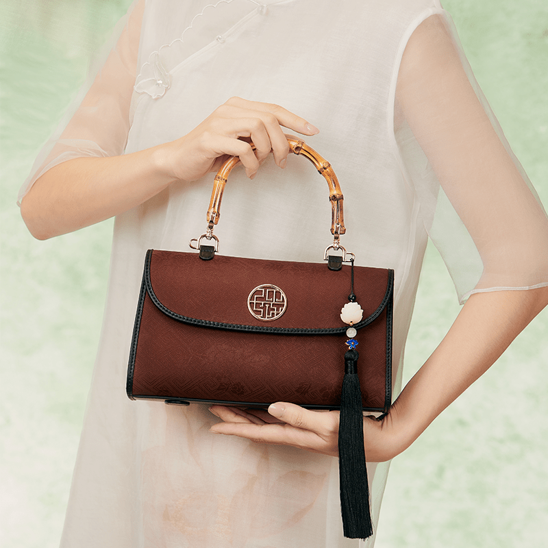 Women’s Silk Refined Mini Handbag – Babylon Leather - Babylon LeatherBabylon LeatherTX008-Dark Brown