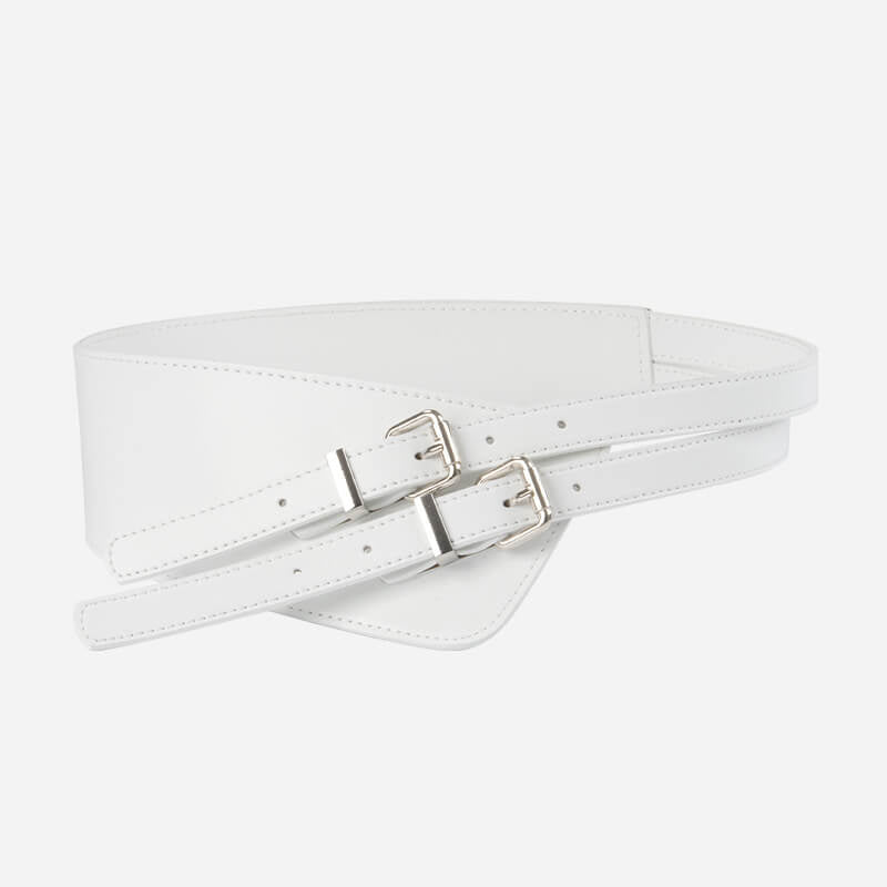 Women's Tapered Split Leather Waist Cincher Belt – Babylon Leather - Babylon LeatherBabylon LeatherDJ12-White
