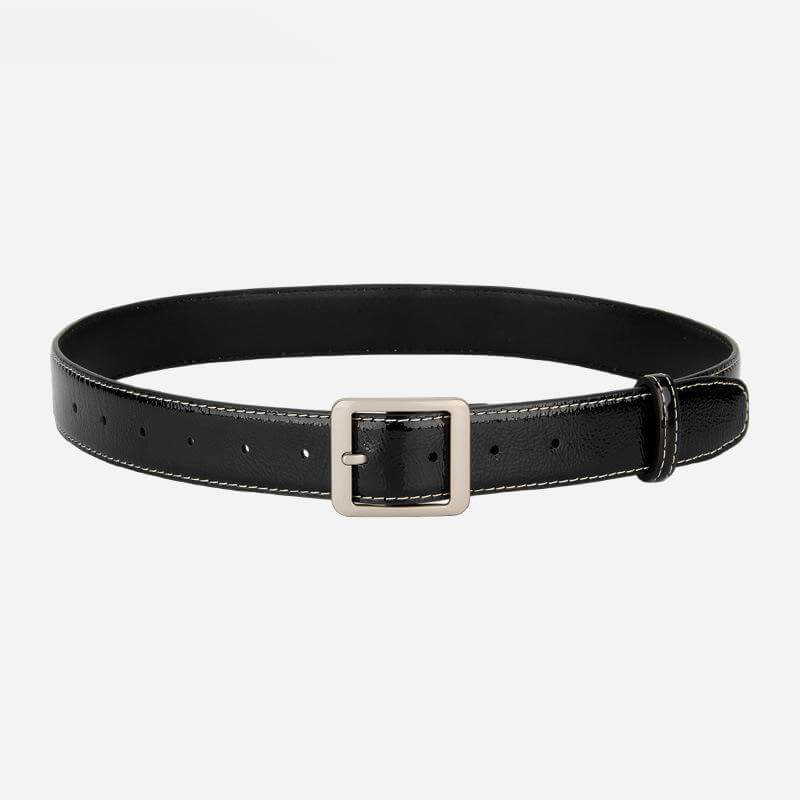 Women's Top - Grain Cowhide Belt with Metal Buckle – Babylon Leather - Babylon LeatherBabylon LeatherDJ01-Black
