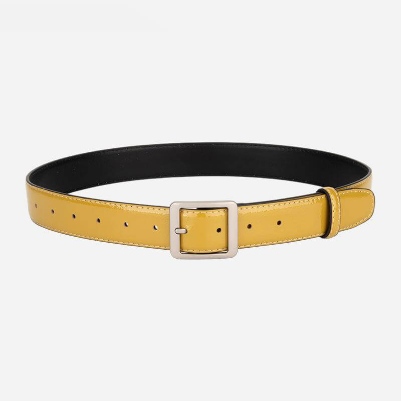 Women's Top - Grain Cowhide Belt with Metal Buckle – Babylon Leather - Babylon LeatherBabylon LeatherDJ01-Yellow